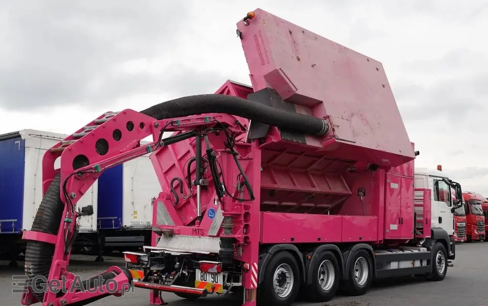 MAN TGS 35.480 / 8X4 / KOPARKA SSĄCA /  ASENIZACYJNY / ŁADOWARKA PRÓŻNIOWA / WUKO / MTS SAUGBAGGER / STEROWANIE RADIOWE / 