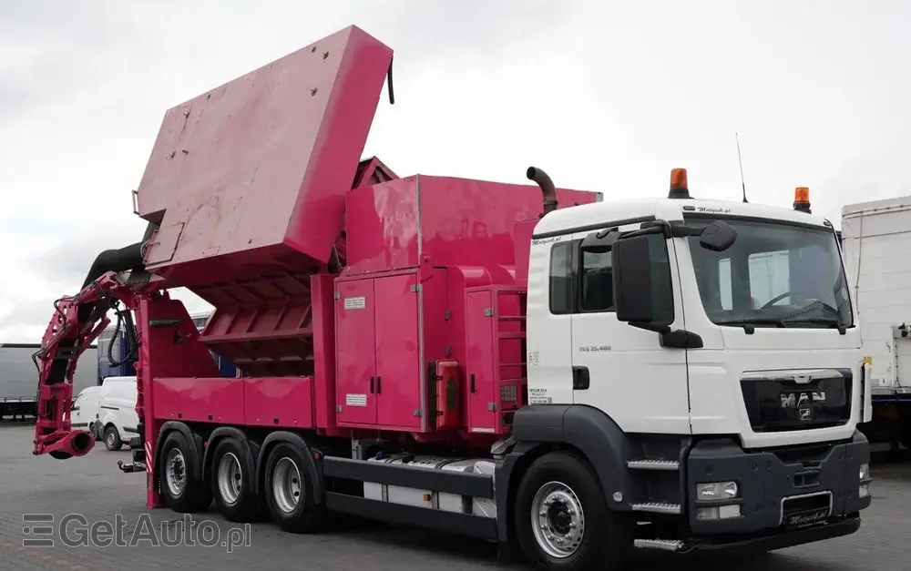MAN TGS 35.480 / 8X4 / KOPARKA SSĄCA /  ASENIZACYJNY / ŁADOWARKA PRÓŻNIOWA / WUKO / MTS SAUGBAGGER / STEROWANIE RADIOWE / 