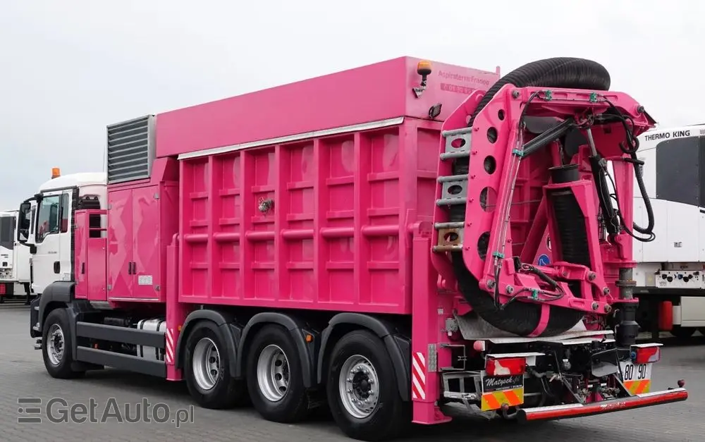 MAN TGS 35.480 / 8X4 / KOPARKA SSĄCA /  ASENIZACYJNY / ŁADOWARKA PRÓŻNIOWA / WUKO / MTS SAUGBAGGER / STEROWANIE RADIOWE / 