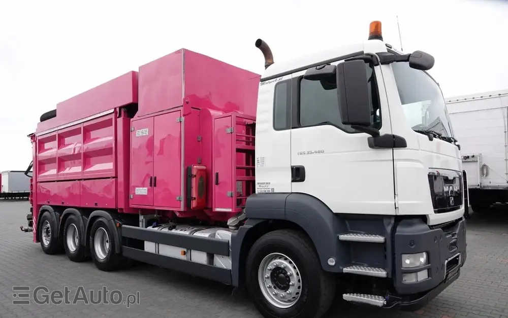 MAN TGS 35.480 / 8X4 / KOPARKA SSĄCA /  ASENIZACYJNY / ŁADOWARKA PRÓŻNIOWA / WUKO / MTS SAUGBAGGER / STEROWANIE RADIOWE / 