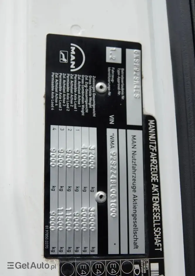 MAN TGS 35.480 / 8X4 / KOPARKA SSĄCA /  ASENIZACYJNY / ŁADOWARKA PRÓŻNIOWA / WUKO / MTS SAUGBAGGER / STEROWANIE RADIOWE / 