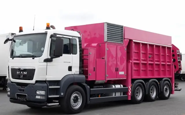 MAN TGS 35.480 / 8X4 / KOPARKA SSĄCA /  ASENIZACYJNY / ŁADOWARKA PRÓŻNIOWA / WUKO / MTS SAUGBAGGER / STEROWANIE RADIOWE / 