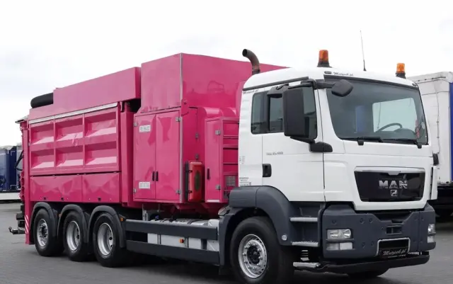 MAN TGS 35.480 / 8X4 / KOPARKA SSĄCA /  ASENIZACYJNY / ŁADOWARKA PRÓŻNIOWA / WUKO / MTS SAUGBAGGER / STEROWANIE RADIOWE / 