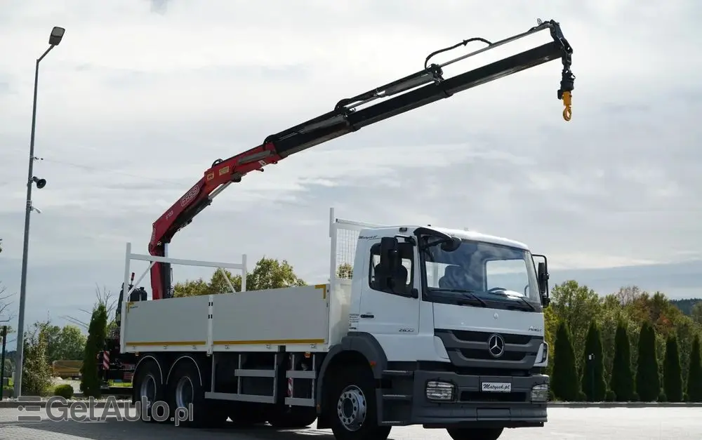 MERCEDES-BENZ / AXOR 2633 / 6X4 / SKRZYNIOWY - 6,55 M / MOCNA PODŁOGA / HDS FASSI F155 / wysów: 10 M / MAX UDŹWIG 6 000 KG / MANUAL  / STEROWANIE RADIOWE / 