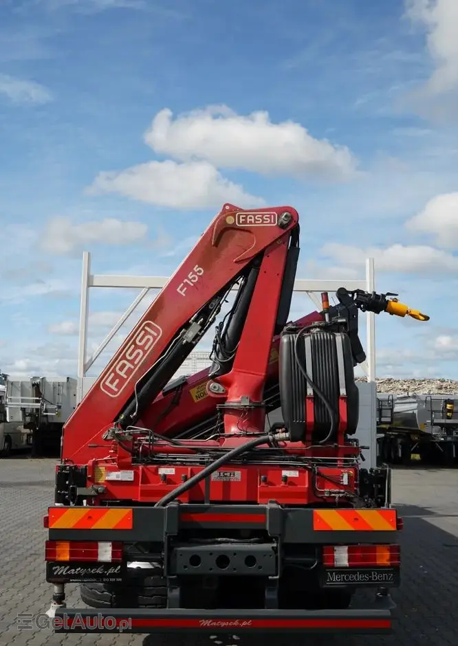 MERCEDES-BENZ / AXOR 2633 / 6X4 / SKRZYNIOWY - 6,55 M / MOCNA PODŁOGA / HDS FASSI F155 / wysów: 10 M / MAX UDŹWIG 6 000 KG / MANUAL  / STEROWANIE RADIOWE / 