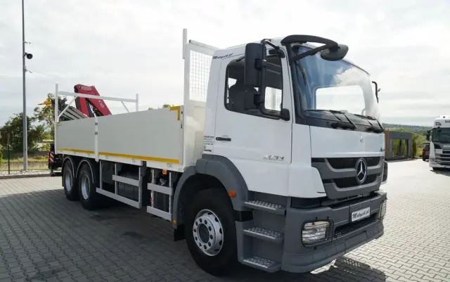 MERCEDES-BENZ / AXOR 2633 / 6X4 / SKRZYNIOWY - 6,55 M / MOCNA PODŁOGA / HDS FASSI F155 / wysów: 10 M / MAX UDŹWIG 6 000 KG / MANUAL  / STEROWANIE RADIOWE / 