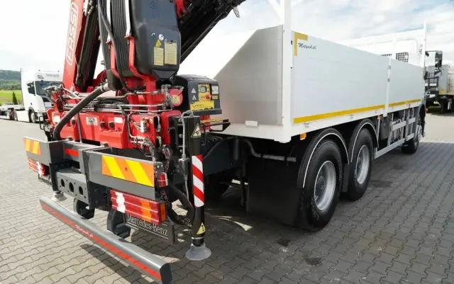 MERCEDES-BENZ / AXOR 2633 / 6X4 / SKRZYNIOWY - 6,55 M / MOCNA PODŁOGA / HDS FASSI F155 / wysów: 10 M / MAX UDŹWIG 6 000 KG / MANUAL  / STEROWANIE RADIOWE / 