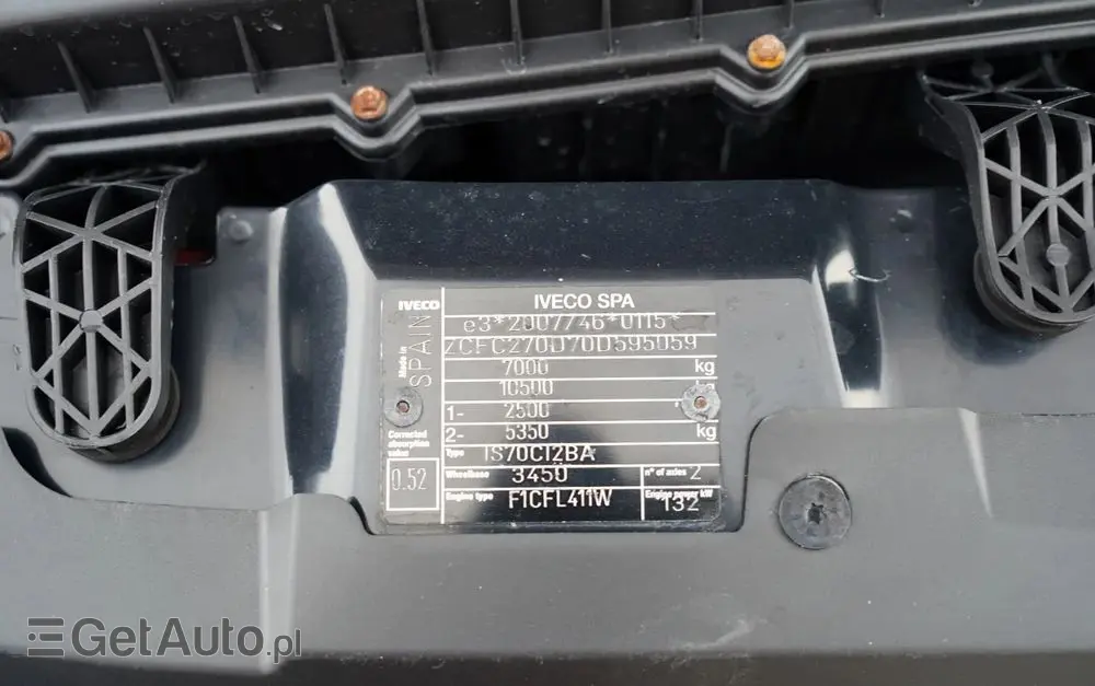 IVECO DAILY 70-180 / WYWROTKA TYLNOZSYPOWA 2,8 M / DMC: 7,0 T / BLIŹNIAK / HI-MATIC / 