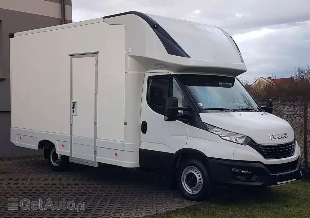 IVECO DAILY KONTENER NISKOPODŁOGOWY 4,43x2,23x2,42 SKLEP KAMPER KONIOWÓZ BAR KLIMA 