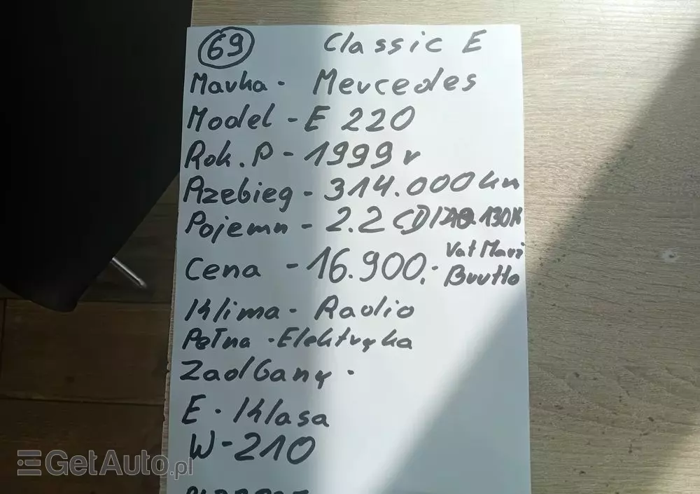 MERCEDES-BENZ Klasa E 290 T TD Classic