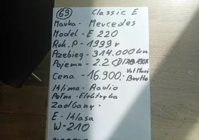 MERCEDES-BENZ Klasa E 290 T TD Classic