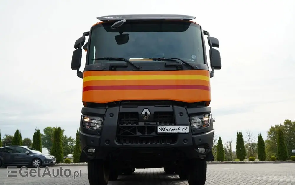 RENAULT K 480 / 8x4 / WYWROTKA DWUSTRONNA / HYDROBURTA / KLAPODRZWI  / SPROWADZONY / PO KONTRAKCIE SERWISOWYM 