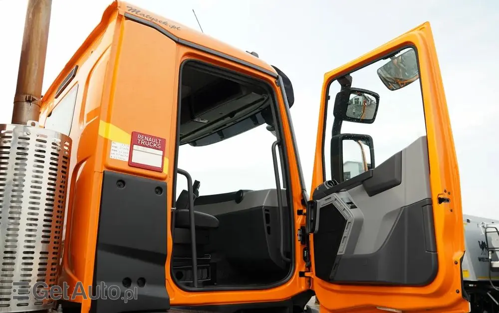 RENAULT K 480 / 8x4 / WYWROTKA DWUSTRONNA / HYDROBURTA / KLAPODRZWI  / SPROWADZONY / PO KONTRAKCIE SERWISOWYM 