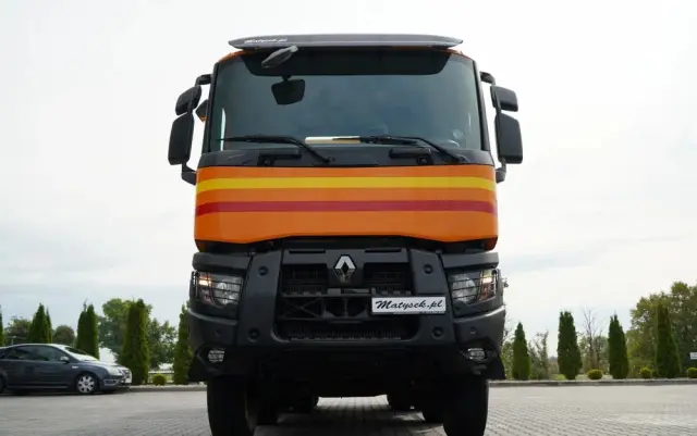 RENAULT K 480 / 8x4 / WYWROTKA DWUSTRONNA / HYDROBURTA / KLAPODRZWI  / SPROWADZONY / PO KONTRAKCIE SERWISOWYM 