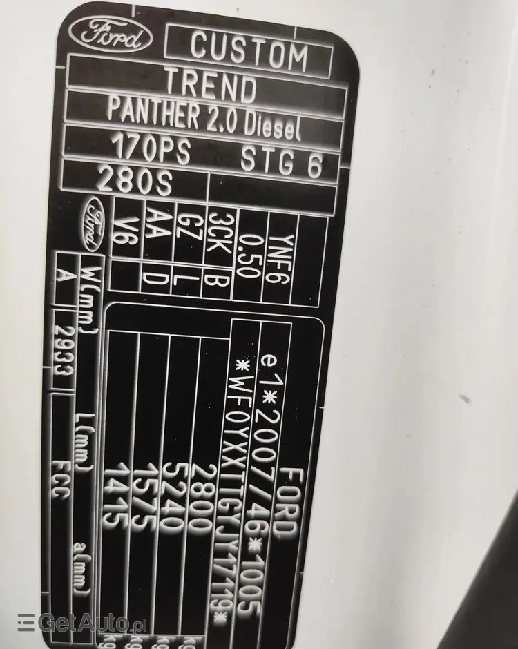 FORD Transit Custom L1, H1 