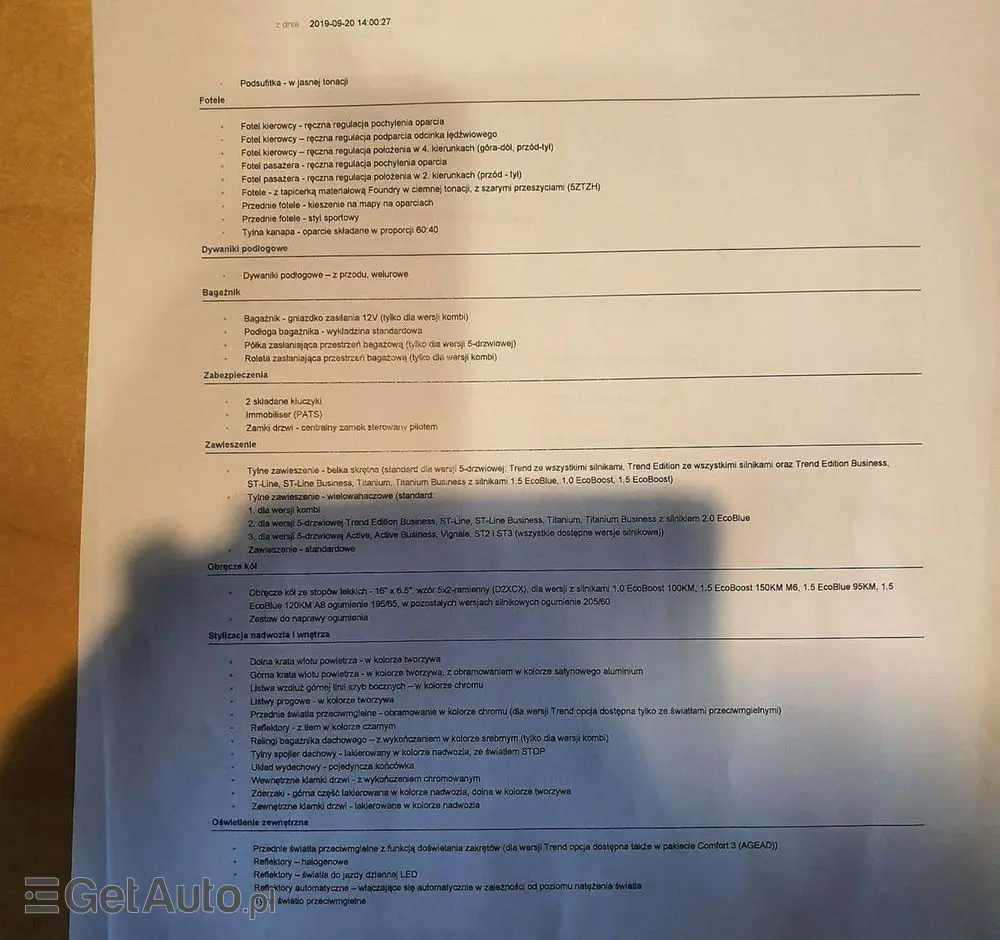 FORD Focus 1.0 EcoBoost Trend Edition