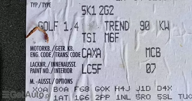 VOLKSWAGEN Golf VII 1.4 TSI BMT Comfortline