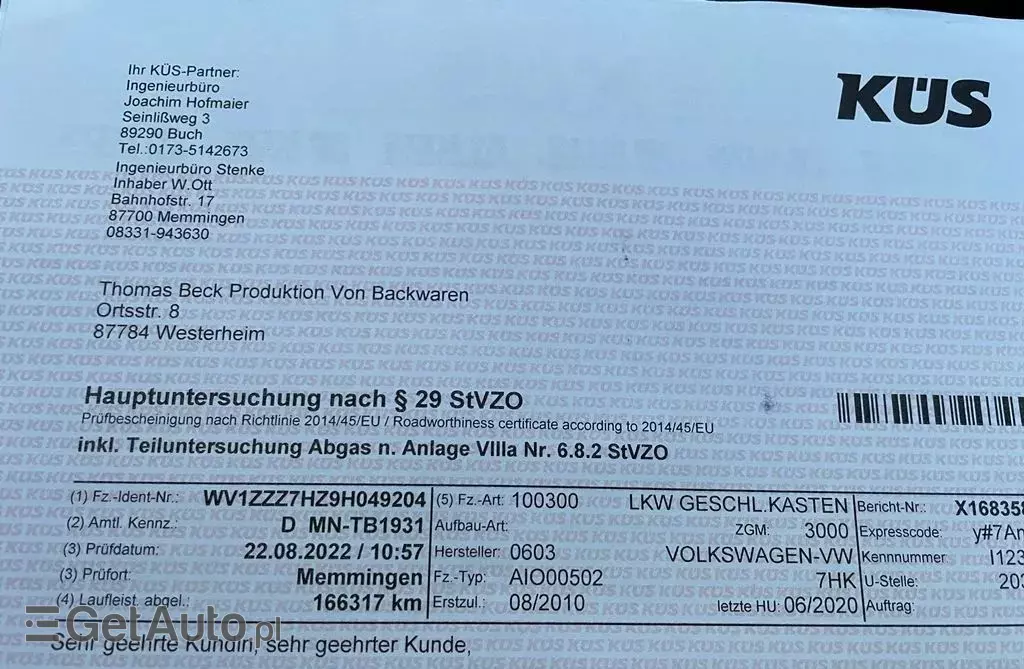 VOLKSWAGEN TRANSPORTER 