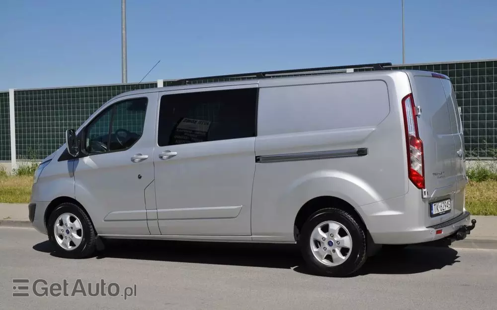 FORD TRANSIT CUSTOM 170 KM M6 Limited DCiV 290 L2 5 osobowy Brygadowy Krajowy I Właściciel Serwisowany Drzwi przesuwne z dwóch stron 