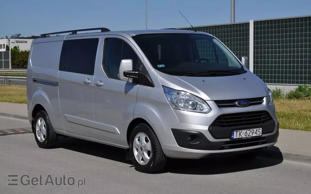 FORD TRANSIT CUSTOM 170 KM M6 Limited DCiV 290 L2 5 osobowy Brygadowy Krajowy I Właściciel Serwisowany Drzwi przesuwne z dwóch stron 