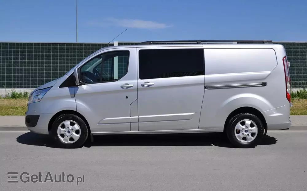 FORD TRANSIT CUSTOM 170 KM M6 Limited DCiV 290 L2 5 osobowy Brygadowy Krajowy I Właściciel Serwisowany Drzwi przesuwne z dwóch stron 