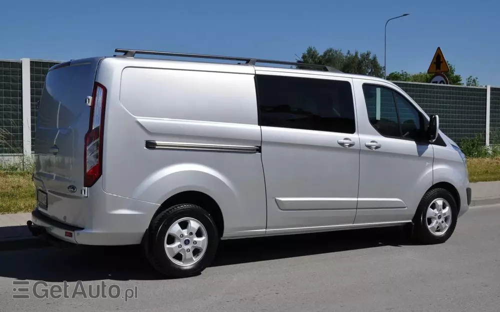 FORD TRANSIT CUSTOM 170 KM M6 Limited DCiV 290 L2 5 osobowy Brygadowy Krajowy I Właściciel Serwisowany Drzwi przesuwne z dwóch stron 