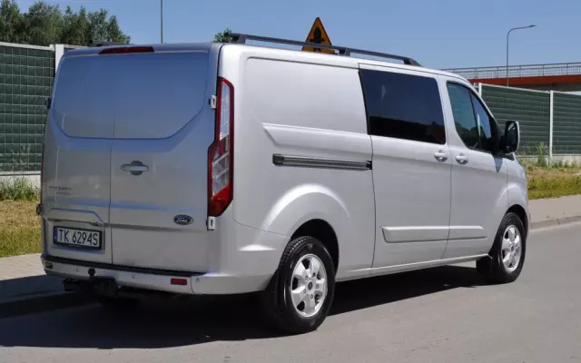FORD TRANSIT CUSTOM 170 KM M6 Limited DCiV 290 L2 5 osobowy Brygadowy Krajowy I Właściciel Serwisowany Drzwi przesuwne z dwóch stron 