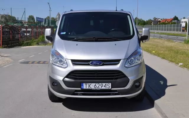 FORD TRANSIT CUSTOM 170 KM M6 Limited DCiV 290 L2 5 osobowy Brygadowy Krajowy I Właściciel Serwisowany Drzwi przesuwne z dwóch stron 