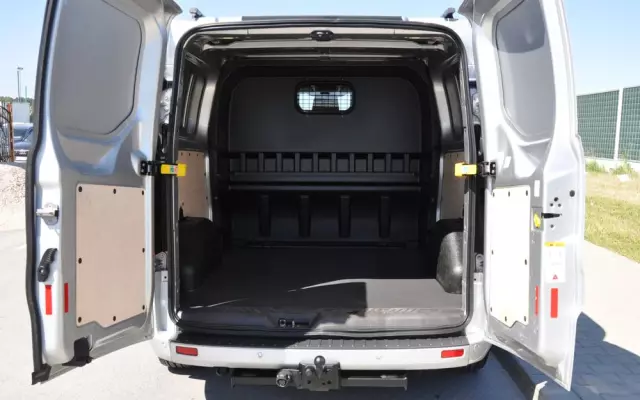 FORD TRANSIT CUSTOM 170 KM M6 Limited DCiV 290 L2 5 osobowy Brygadowy Krajowy I Właściciel Serwisowany Drzwi przesuwne z dwóch stron 