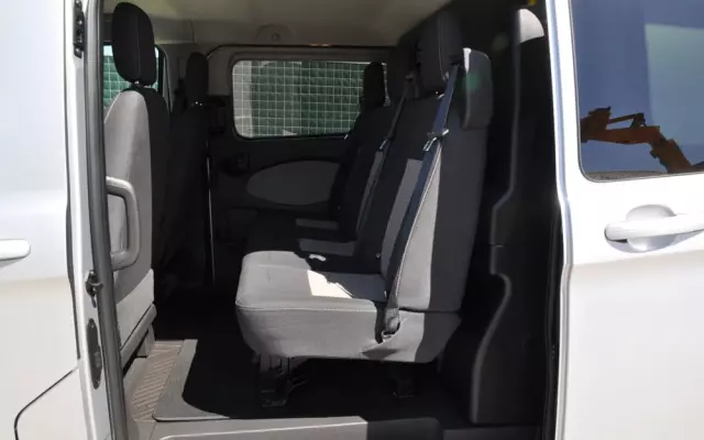 FORD TRANSIT CUSTOM 170 KM M6 Limited DCiV 290 L2 5 osobowy Brygadowy Krajowy I Właściciel Serwisowany Drzwi przesuwne z dwóch stron 