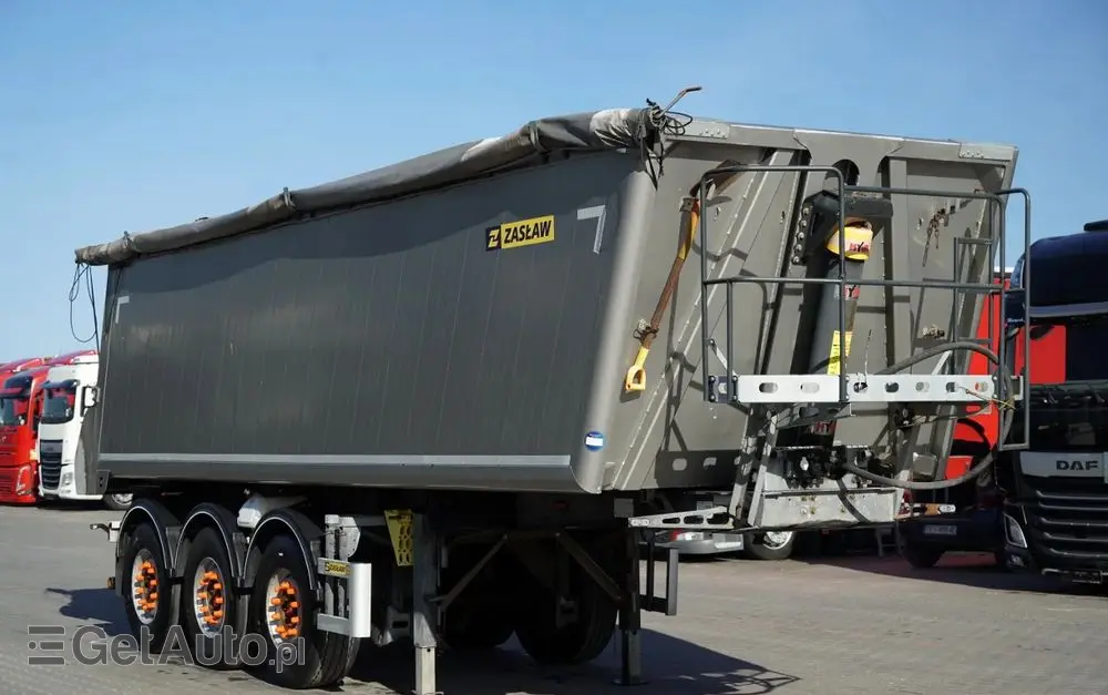 ZASLAW WYWROTKA ALUMINIOWA / 35 m3 / 2x OŚ  PODNOSZONA / OSIE SAF 