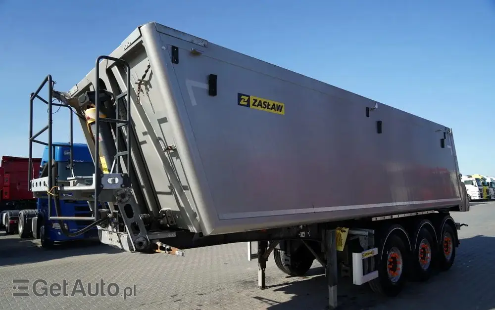 ZASLAW WYWROTKA ALUMINIOWA / 35 m3 / 2x OŚ  PODNOSZONA / OSIE SAF 