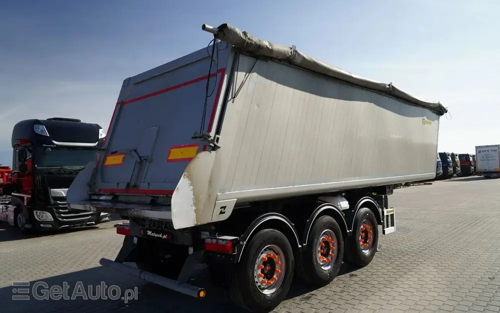 ZASLAW WYWROTKA ALUMINIOWA / 35 m3 / 2x OŚ  PODNOSZONA / OSIE SAF 