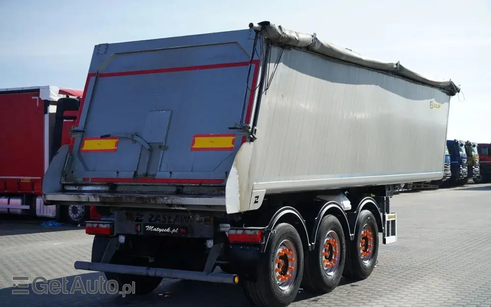 ZASLAW WYWROTKA ALUMINIOWA / 35 m3 / 2x OŚ  PODNOSZONA / OSIE SAF 