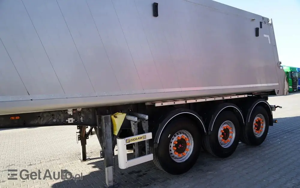 ZASLAW WYWROTKA ALUMINIOWA / 35 m3 / 2x OŚ  PODNOSZONA / OSIE SAF 