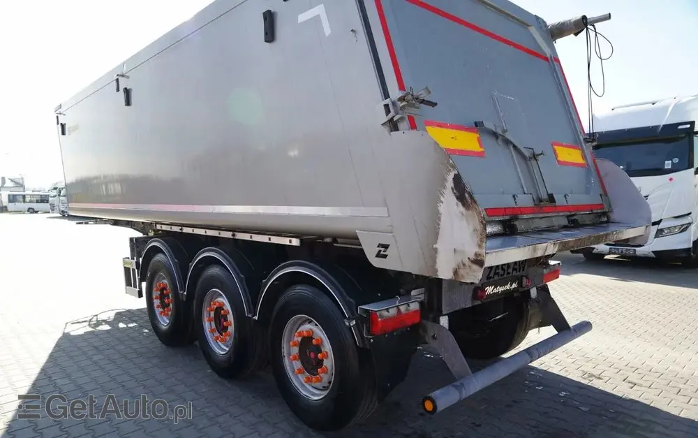 ZASLAW WYWROTKA ALUMINIOWA / 35 m3 / 2x OŚ  PODNOSZONA / OSIE SAF 