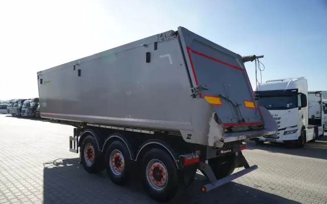 ZASLAW WYWROTKA ALUMINIOWA / 35 m3 / 2x OŚ  PODNOSZONA / OSIE SAF 