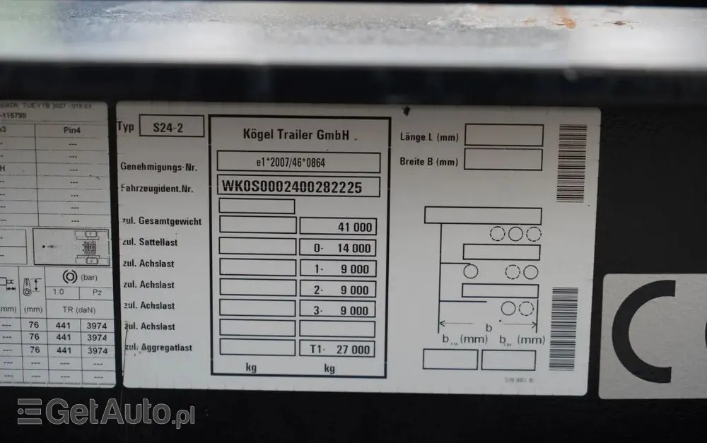 KÖGEL NACZEPA PODKONTENEROWA /  UNIWERSALNA  / ROZSUWANY TYŁ / DO WSZYSTKICH KONTENERÓW 