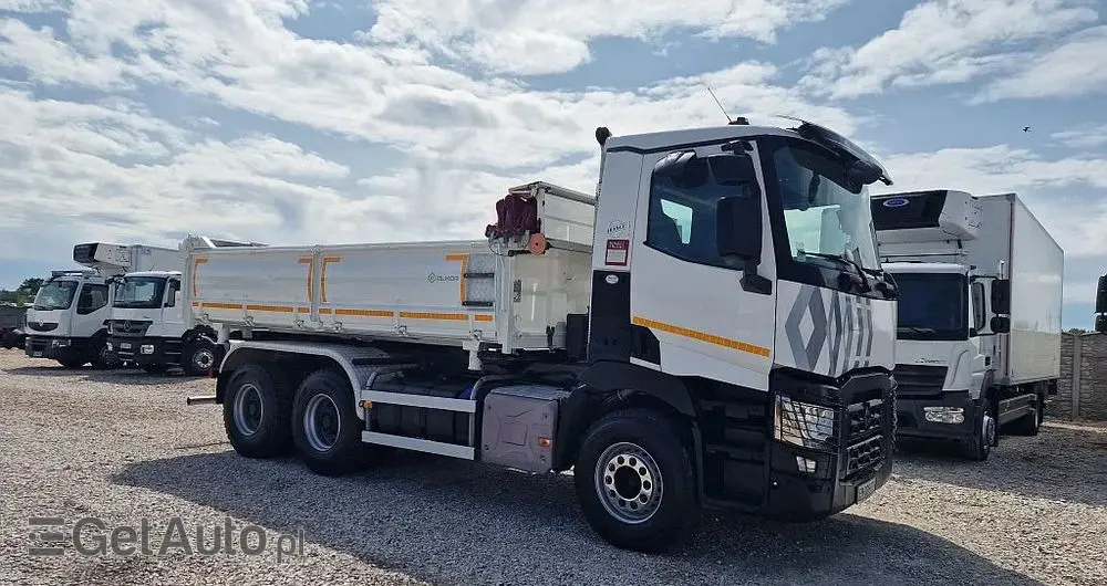 RENAULT C430 6x4 Wywrotka trzystronna Hydroburta, Jak Nowe 