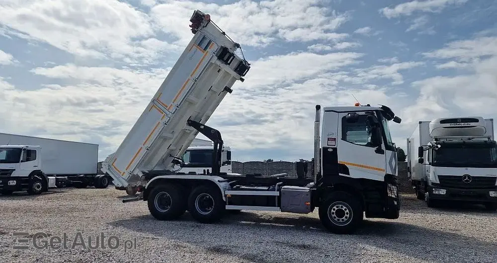 RENAULT C430 6x4 Wywrotka trzystronna Hydroburta, Jak Nowe 