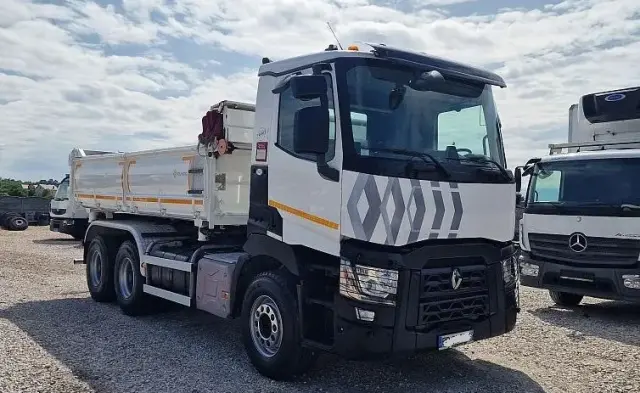 RENAULT C430 6x4 Wywrotka trzystronna Hydroburta, Jak Nowe 