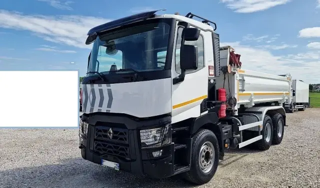 RENAULT C430 6x4 Wywrotka trzystronna Hydroburta, Jak Nowe 