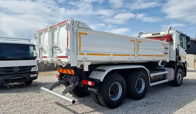 RENAULT C430 6x4 Wywrotka trzystronna Hydroburta, Jak Nowe 