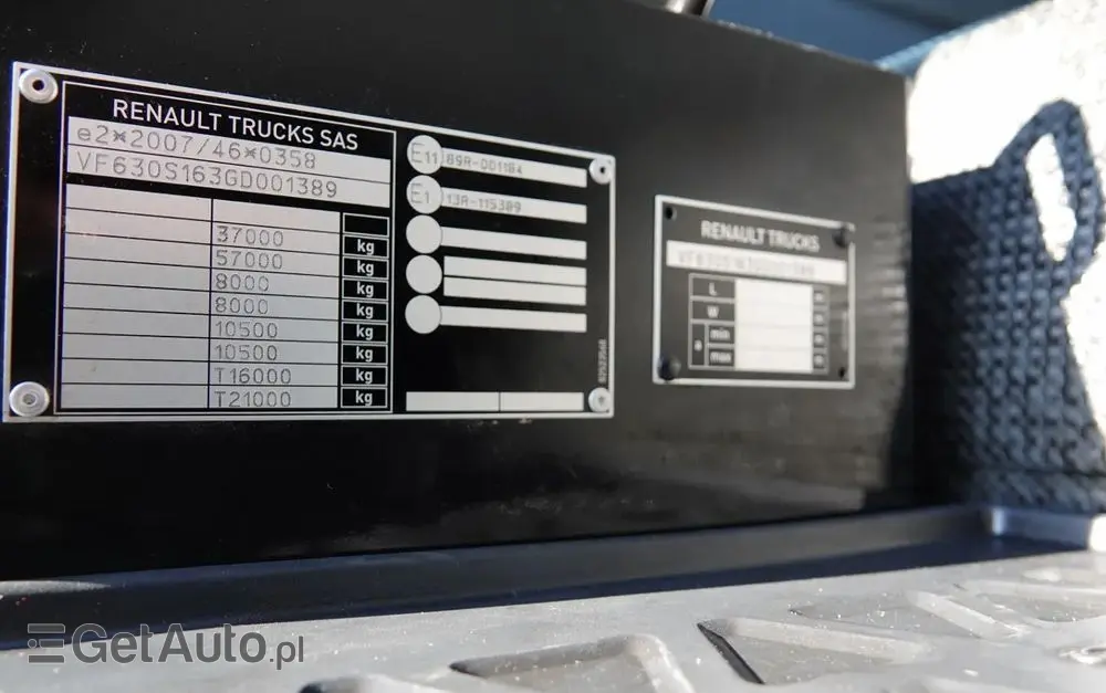 RENAULT C 430 / 8x4 / SKRZYNIOWY 7 M + HDS PALFINGER 33002 -wysów: 14,5 M / UDŹWIG 9800 KG / STEROWANIE RADIOWE / ROTATOR / EURO 6 