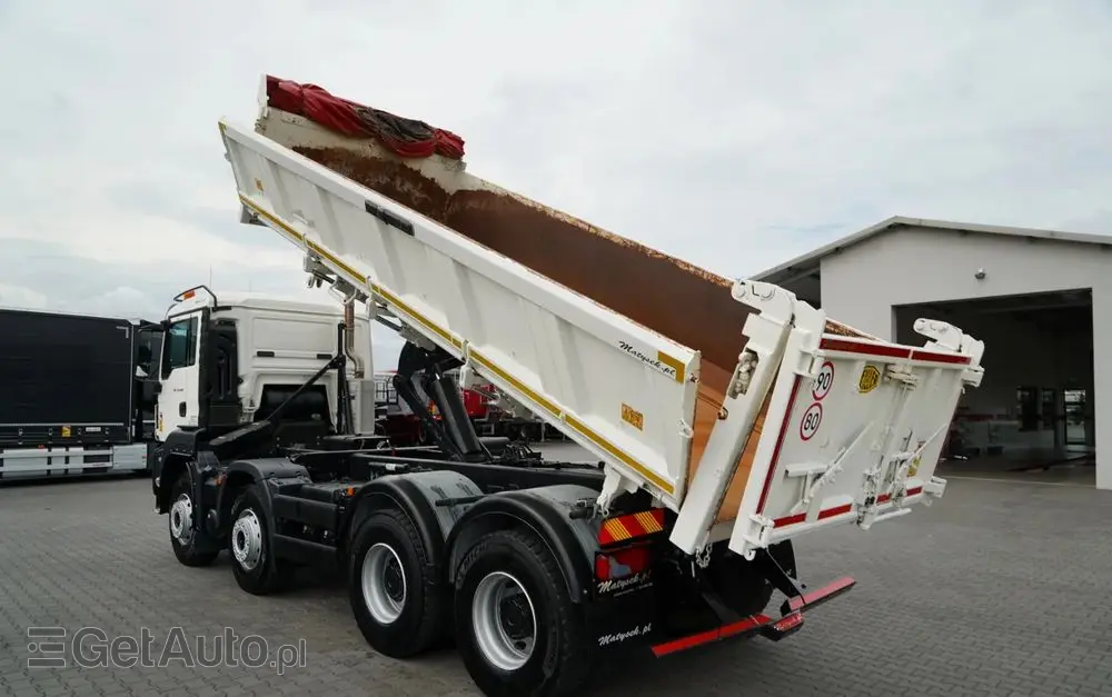 MAN TGS 35.440 / 8X4 / WYWROTKA 2 STR. / HYDROBURTA / BORDMATIC / ZABUDOWA MEILLER KIPPER 