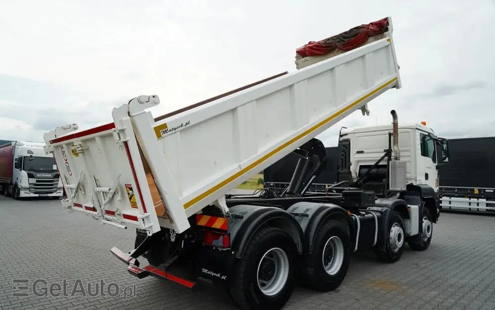MAN TGS 35.440 / 8X4 / WYWROTKA 2 STR. / HYDROBURTA / BORDMATIC / ZABUDOWA MEILLER KIPPER 