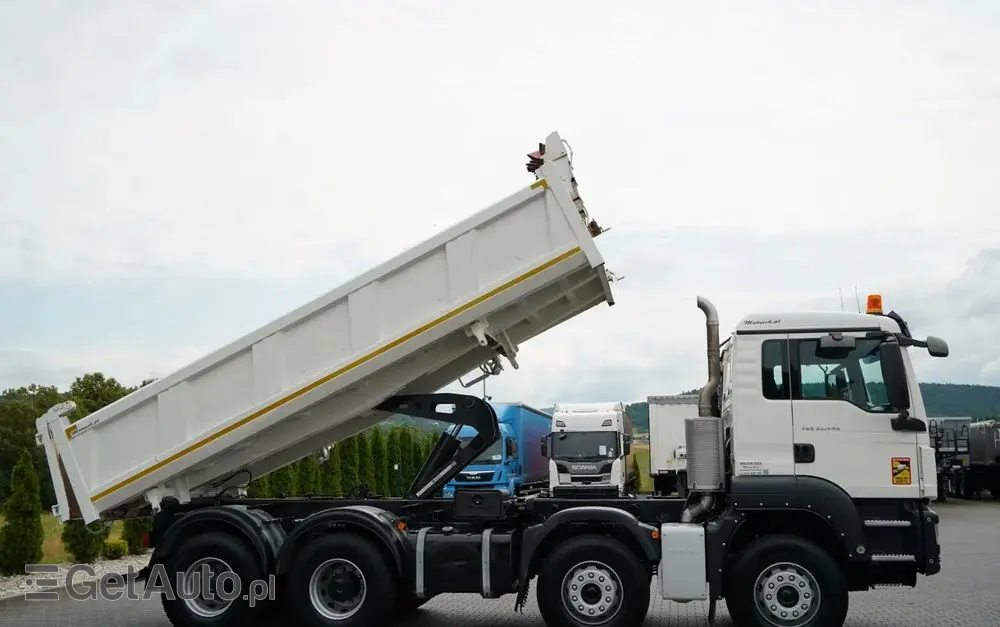 MAN TGS 35.440 / 8X4 / WYWROTKA 2 STR. / HYDROBURTA / BORDMATIC / ZABUDOWA MEILLER KIPPER 