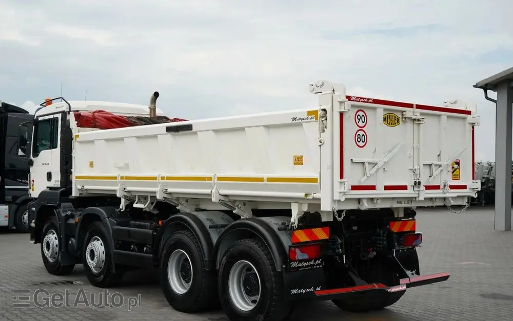 MAN TGS 35.440 / 8X4 / WYWROTKA 2 STR. / HYDROBURTA / BORDMATIC / ZABUDOWA MEILLER KIPPER 