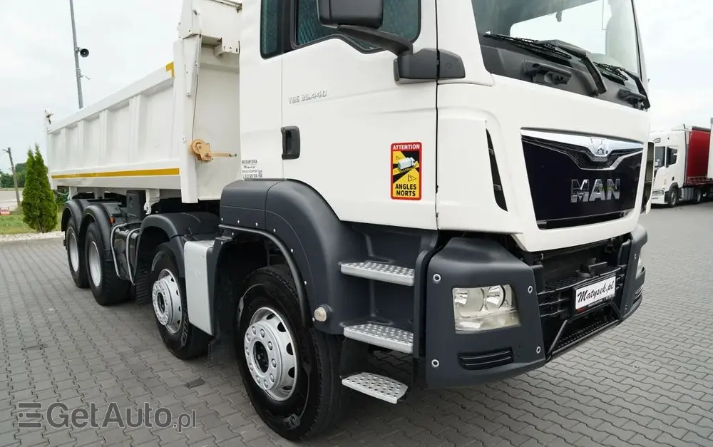 MAN TGS 35.440 / 8X4 / WYWROTKA 2 STR. / HYDROBURTA / BORDMATIC / ZABUDOWA MEILLER KIPPER 