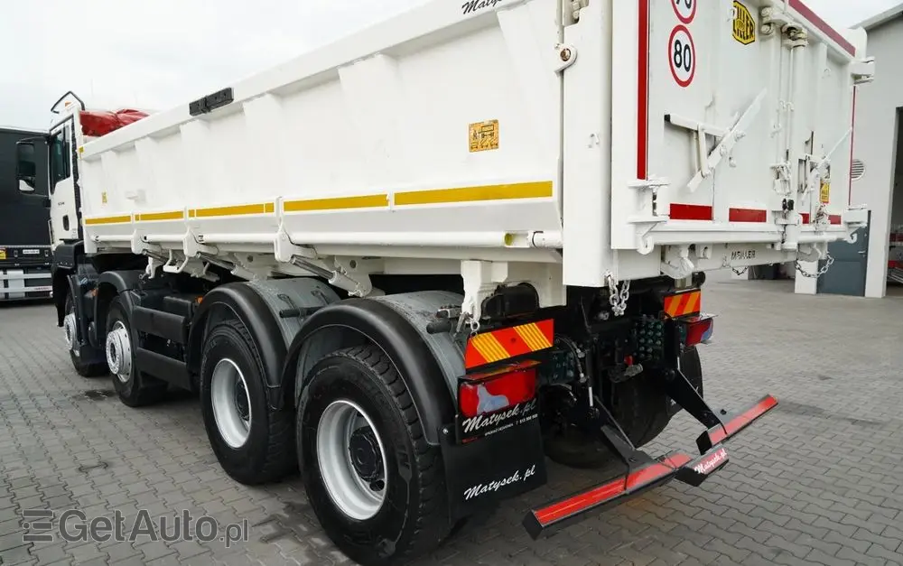MAN TGS 35.440 / 8X4 / WYWROTKA 2 STR. / HYDROBURTA / BORDMATIC / ZABUDOWA MEILLER KIPPER 